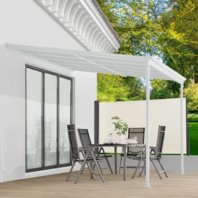 InternetovaZahrada - Furnigo Hliníková pergola Borneo 3x3 m - biela