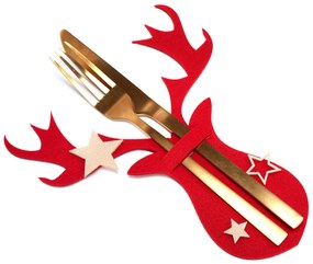 Tutumi Tutumi, vianočný obal na príbor 4ks 311377, červená, CHR-06506