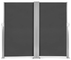 Dvojitá bočná markíza 300x300x180 cm Slnečná clona Ochrana súkromia Antracit