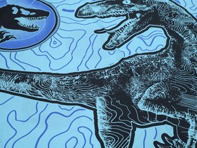 Svietiace bavlnené obliečky JURSKÝ SVET modré Rozmer obliečky: 70 x 90 cm | 140 x 200 cm