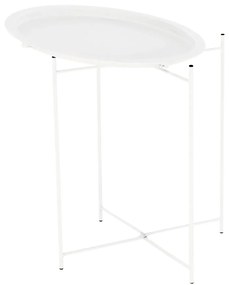 Príručný stolík s odnímateľnou táckou Render - biela