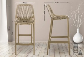 Plastová barová stolička DS10778434 - Hnedá