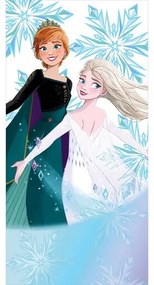 Carbotex Detská osuška Ľadové Kráľovstvo Princezné Anna a Elsa, 70 x 140 cm