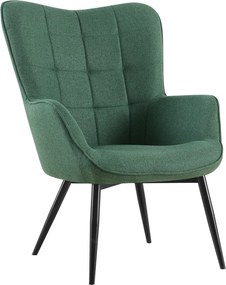 Kreslo Hannah, zelená tkanina