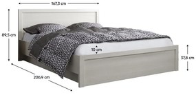 Manželská posteľ 160 JESS (biela) (s roštom). Vlastná spoľahlivá doprava až k Vám domov. 1091592