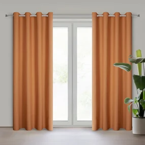 ZÁVES NA KRÚŽKOCH RITA 140X250 CM ORANŽOVÁ