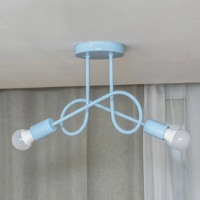 Prisadený luster OXFORD 2xE27/15W/230V modrá