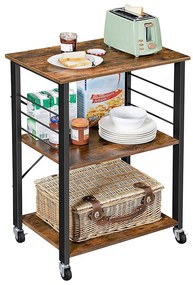 Pojazdný servírovací stolík, 60x40x84 cm