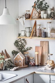 Ib Laursen Keramický svietnik Stillenat Gingerbread Snowflake