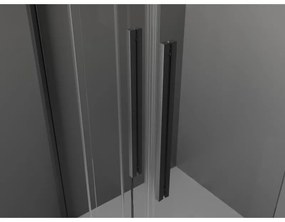 Mexen Velar Duo, sprchový kút s posuvnými dverami 80(dvere) x 80(dvere) cm, 8mm číre sklo, grafitový profil, 871-080-080-02-66