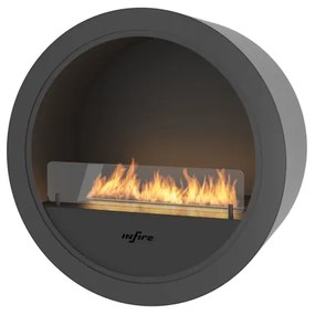 InFire - Nástenný BIO krb pr. 70 cm 3kW čierna