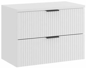 Závěsná skříňka pod umyvadlo Casad s deskou 80 cm bílá