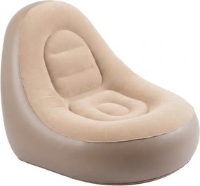 Nafukovacie kreslo s taburetom RESTIO 86x88 cm, béžové