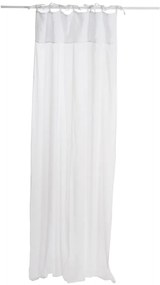 Biely bavlnený voál / záclona na zaväzovanie - 140 * 290cm