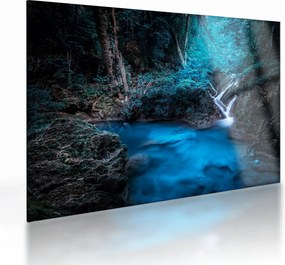 Sklenený obraz - Magická noc v tropickom lese (70x50 cm)