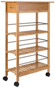 Livarno home Bambusový kuchynský vozík  (100390291)