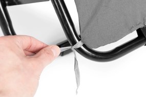 ModernHome Mäkký sivý vankúš na záhradné ležadlo, 160 cm