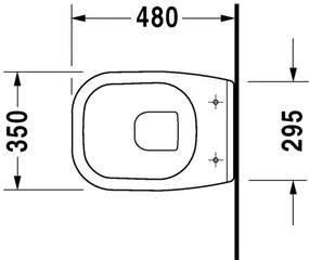 Duravit D-Code - Závesné WC Compact, biela 22110900002