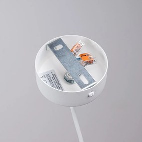 Biele detské svietidlo so skleneným tienidlom Mab – Sollux