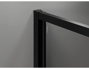 Mexen Exo, sprchovací kút s krídlovými dverami 100 x 80 cm, 6mm číre sklo, čierny profil, 817-100-080-70-00