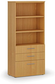Kancelárska skriňa s kombinovanými zásuvkami PRIMO WOOD, 1781 x 800 x 420 mm, buk