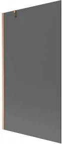 Mexen Next, 1-krídlová vaňová zástena 100 x 150 cm, 6mm šedé sklo, medená matná, 895-100-000-00-40-65