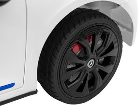 Ramiz Mercedes Benz AMG EQA pre deti Biela + Diaľkové ovládanie + 5-bodové bezpečnostné pásy + EVA + MP3 displej + LED