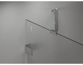 Mexen Lunar-B, výklopný sprchový kút ľavý 85 x 70 cm, 8mm číre sklo, chrómový profil, 832-085-070-01-00-L