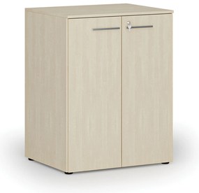Kancelárska skriňa s dverami PRIMO WOOD, 2 police, 800 x 640 x 1027 mm, breza