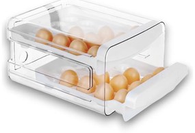 VILDE Box na vajíčka, organizér na vajcia do chladničky, 2 poschodia, na 40 vajec