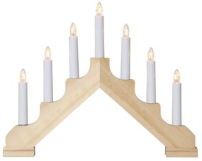 STAR TRADING Elektrický svietnik Ada Nature Wood