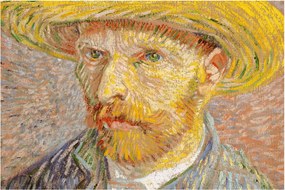 Obraz - Vincent van Gogh, Self-Portrait with a Straw Hat (The Potato Peeler), reprodukcia (90x60 cm)