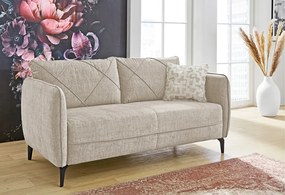 Dvojsedák Novara, béžová látka