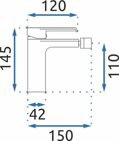Rea Hass, bidetová batéria, zlatá matná, REA-B9970