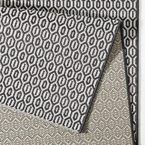 Kusový koberec Meadow 102474 Black – na von aj na doma, 200x290, čiernobiela, chodba / predsieň, Hanse Home