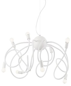 IDEAL LUX Závesné svietidlo na lanku MULTIFLEX do detskej izby, biele