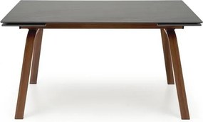 Rozkladací jedálenský stôl 140-200 cm Leta (mramor čierny + orech) (pre 6 8 osôb). Vlastná spoľahlivá doprava až k Vám domov. 1049564