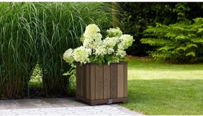 Plastový samozavlažovací kvetináč Deco Square – Keter