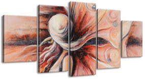 Gario Ručne maľovaný obraz Tajomná neznáma - 5 dielny Rozmery: 100 x 70 cm