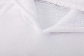 Deka s rukávmi HOODIE biela