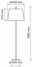 Stojacia lampa ELENA 1xE27/20W/230V biela