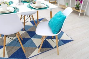 Set 4 stoličiek OSAKA biele / prírodné nohy