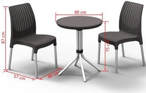 KETER CHELSEA Set balkónový, cappuccino 17199261