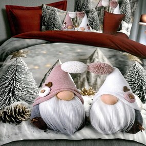 Francúzske obliečky Homa KIRIMAS WHITE GNOMS 6-dielna sada 200x220 cm