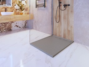 Erga Almac, SMC sprchová vanička 100 x 80 x 3 cm, šedá matná, ERG-GMA-AL-80100G