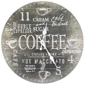 Mocca nástenné hodiny Coffee - 34 * 3cm / 1 * AA