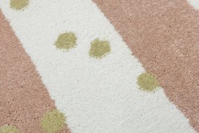 Koberec LIMA M044A krémový / ružový / zlatý kruh