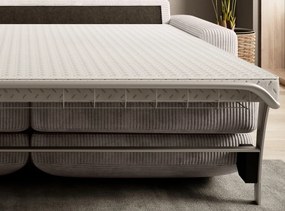 Rozkladacia pohovka na trvalé spanie Vanilla, krémová látka