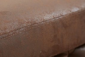 (3117) MODERNO TEMPO Chesterfield taburet antik hnedá