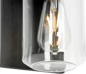 Moderná nástenná lampa čierna IP54 - Marshall